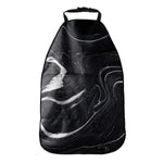 Black White Liquid Marble Print Car Seat Organizers