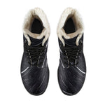 Black White Liquid Marble Print Comfy Boots GearFrost