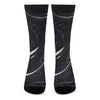 Black White Liquid Marble Print Crew Socks