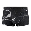 Black White Liquid Marble Print Men's Boxer Briefs