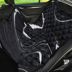 Black White Liquid Marble Print Pet Car Back Seat Cover