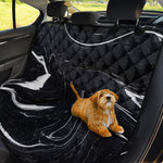 Black White Liquid Marble Print Pet Car Back Seat Cover