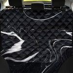 Black White Liquid Marble Print Pet Car Back Seat Cover