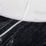 Black White Liquid Marble Print Sofa Cover