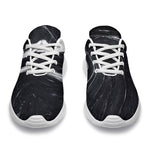 Black White Liquid Marble Print Sport Shoes GearFrost