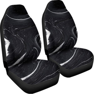 Black White Liquid Marble Print Universal Fit Car Seat Covers