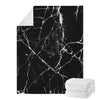 Black White Natural Marble Print Blanket