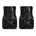 Black White Natural Marble Print Front Car Floor Mats