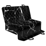Black White Natural Marble Print Pet Car Back Seat Cover