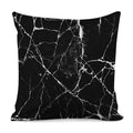 Black White Natural Marble Print Pillow Cover