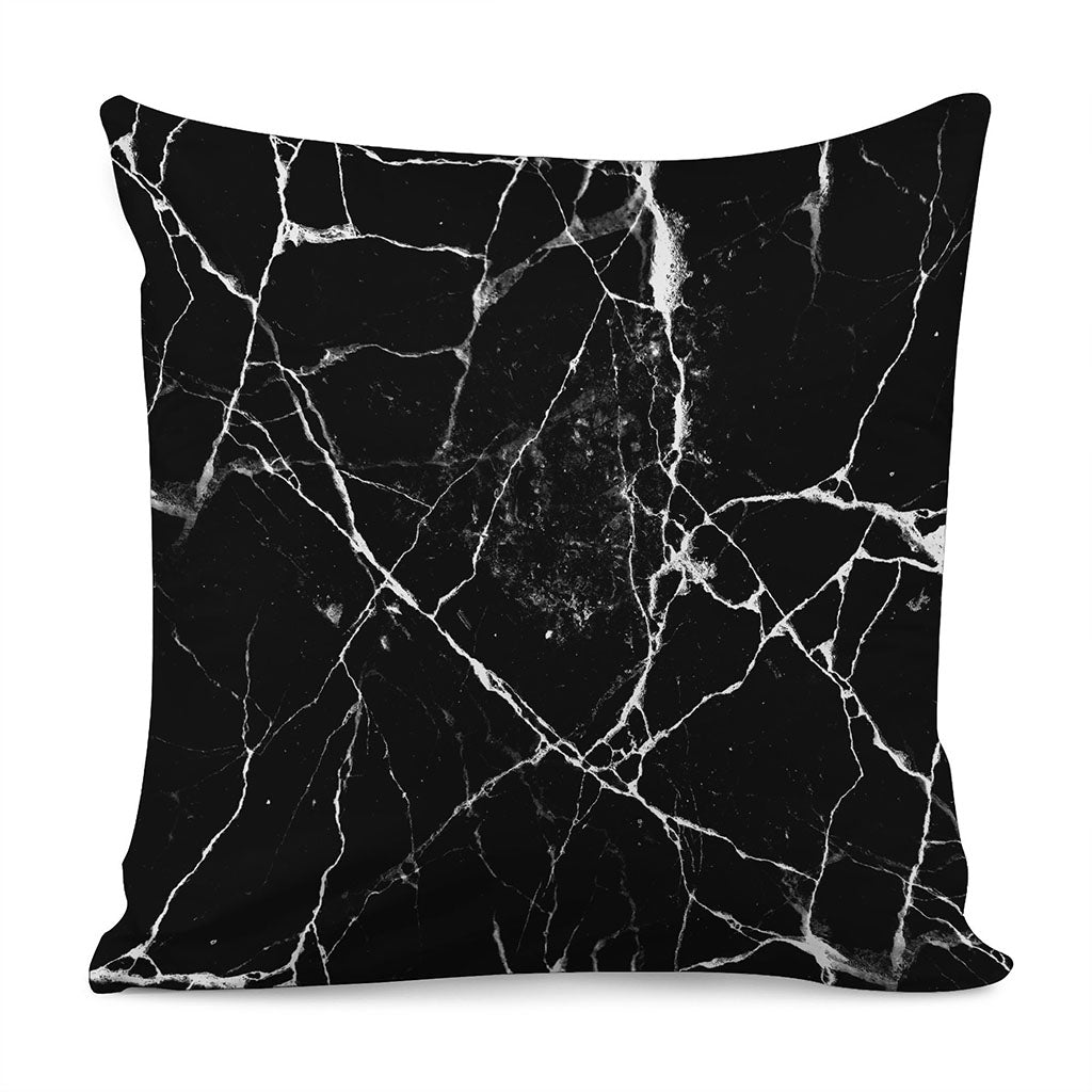 Black White Natural Marble Print Pillow Cover