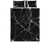 Black White Natural Marble Print Quilt Bed Set