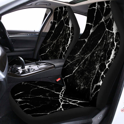 Black White Natural Marble Print Universal Fit Car Seat Covers
