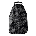 Black White Palm Tree Pattern Print Car Seat Organizers