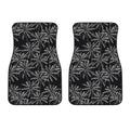 Black White Palm Tree Pattern Print Front Car Floor Mats