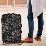 Black White Palm Tree Pattern Print Luggage Cover GearFrost