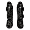 Black White Palm Tree Pattern Print Muay Thai Shin Guard