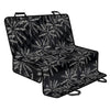 Black White Palm Tree Pattern Print Pet Car Back Seat Cover