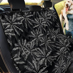 Black White Palm Tree Pattern Print Pet Car Back Seat Cover