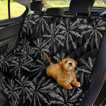 Black White Palm Tree Pattern Print Pet Car Back Seat Cover