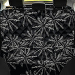 Black White Palm Tree Pattern Print Pet Car Back Seat Cover