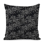 Black White Palm Tree Pattern Print Pillow Cover