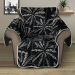 Black White Palm Tree Pattern Print Recliner Protector