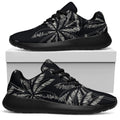 Black White Palm Tree Pattern Print Walking Shoes
