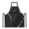 Black White Scratch Marble Print Apron