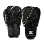 Black White Scratch Marble Print Boxing Gloves