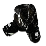 Black White Scratch Marble Print Boxing Gloves