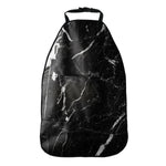 Black White Scratch Marble Print Car Seat Organizers