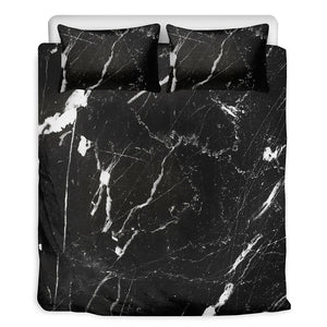 Black White Scratch Marble Print Duvet Cover Bedding Set