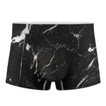 Black White Scratch Marble Print Men's Boxer Briefs