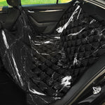 Black White Scratch Marble Print Pet Car Back Seat Cover