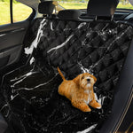 Black White Scratch Marble Print Pet Car Back Seat Cover