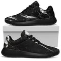 Black White Scratch Marble Print Walking Shoes