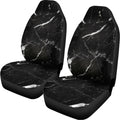 Black White Scratch Marble Print Universal Fit Car Seat Covers