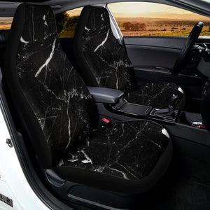 Black White Scratch Marble Print Universal Fit Car Seat Covers