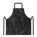 Black White Smoke Marble Print Apron
