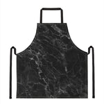 Black White Smoke Marble Print Apron