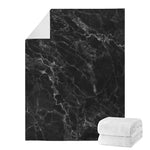Black White Smoke Marble Print Blanket