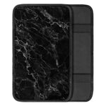 Black White Smoke Marble Print Car Center Console Cover