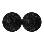 Black White Smoke Marble Print Car Coasters