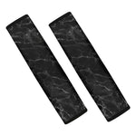 Black White Smoke Marble Print Car Seat Belt Covers