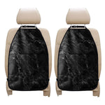 Black White Smoke Marble Print Car Seat Organizers