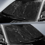 Black White Smoke Marble Print Car Sun Shade GearFrost