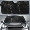 Black White Smoke Marble Print Car Sun Shade GearFrost