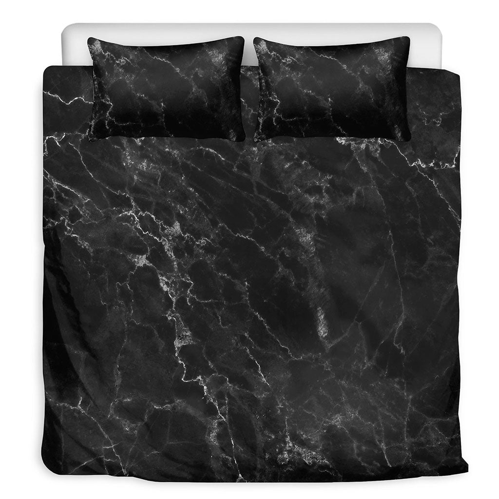 Black White Smoke Marble Print Duvet Cover Bedding Set