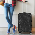 Black White Smoke Marble Print Luggage Cover
